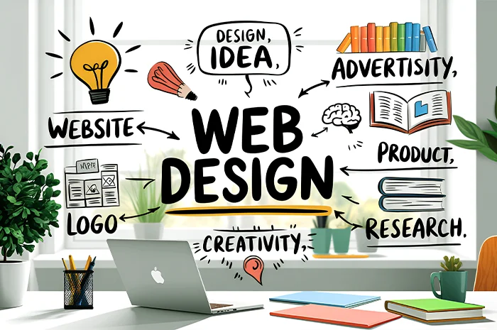 modern website design interface